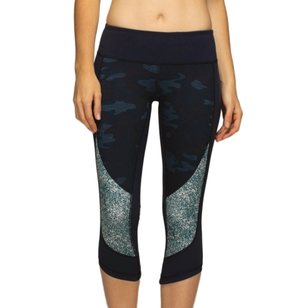 Lululemon Wunder Under Camo Oil Leggings Size 4 Crop